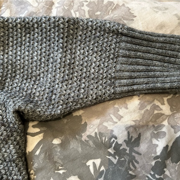 Ann Taylor Loft grey cowl neck sweater - Picture 3 of 8